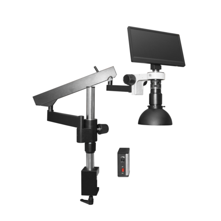 SCIENSCOPE Macro Digital Inspection System And Dome LED Light On Articulating Arm MAC3-PK3-DM